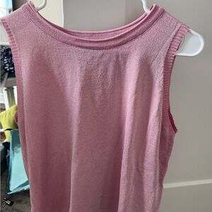 Women’s Dusty Pink Sparkly Knit Tank Top NEVER WORN